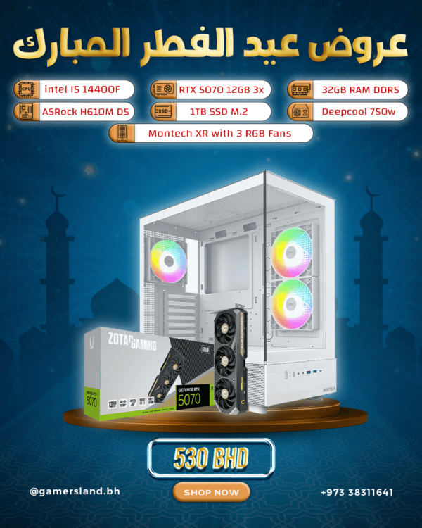 Intel i5 14400F + RTX 5070 GAMING PC