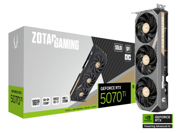ZOTAC GeForce RTX 5070 Ti Solid SFF OC DLSS 4 16GB Graphics Card