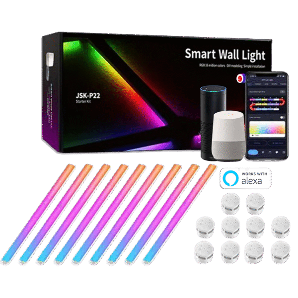 Nano Lines Smart Wall Light RGBIC 9Pcs
